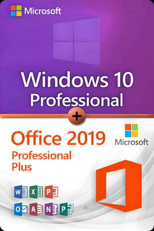 Microsoft Windows 10 Professional + Microsoft Office 2019 Professional Plus Premium license for 3 devices