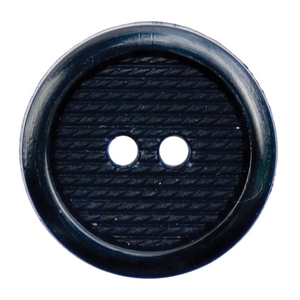 Milward Buttons - Size 20mm, 2 Hole, Stitch Effect, Black, Pack of 3