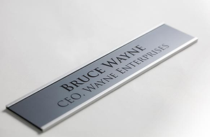 Engraved Office Door Sign with Metal Frame