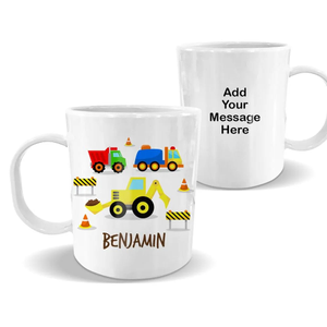 Construction White Plastic Mug