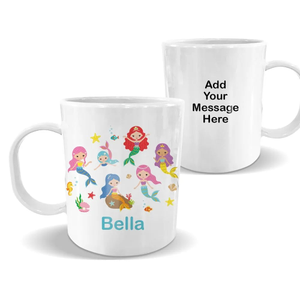 Mermaid White Plastic Mug