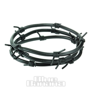 Blue Banana Pack Of 3 Barbed Wire Gummy Bracelets (Black)
