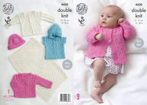 Blanket, Jackets, Gilet and Hat in King Cole Cottonsoft DK (4430)
