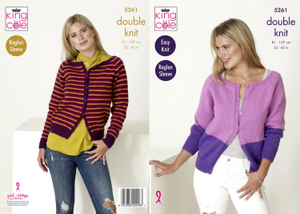 Cardigans in King Cole Big Value DK (5261)