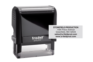 Trodat 4913 Custom Text Stamp - Max Plate Size - 2-3/8" x 7/8"