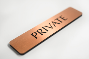 Premium Metal Name Plates - Flush Mount (Brass or Copper)