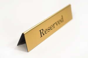 Reserved Tent Counter Sign