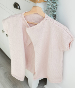 Short Sleeve Cardigan in Elements Simply Silky Knitting Pattern