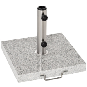 Outsunny 25kg Garden Umbrella Base Durable Parasol Holder Patio Furniture Outdoor Sunshade Marble Stand