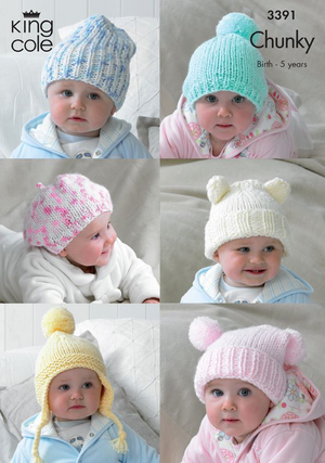 Hats in King Cole Comfort Chunky (3391)