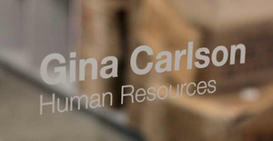 Employee Names & Titles - Frosted or Colored Window Vinyl for Glass