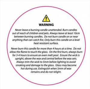 White Warning Label - Pack of 100