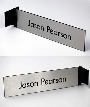 Two-Sided Hallway Projecting Sign - Slim Profile Wall Mount Bracket