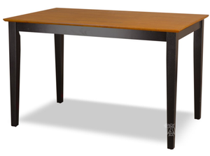 Solid Parawood 48" Long Rectangle Table in Black & Cherry Finish