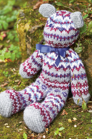 Fair Isle Teddy Bear Toy Knitting Pattern