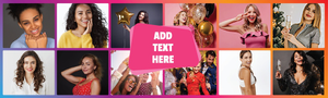 Personalised Party Banner - Custom Text Photo Collage - 12 Photo Upload