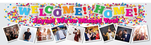 Personalised Welcome Home Banner - Party Celebration - 9 Photo Upload