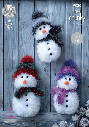 Snowman in King Cole Tinsel Chunky (9030)