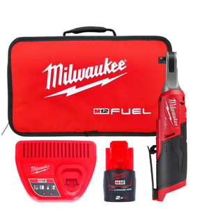 Milwaukee M12FHIR38-201B 12V Cordless FUEL 3/8" High Speed Ratchet With 1 x 2.0Ah Battery, Charger & Tool Bag