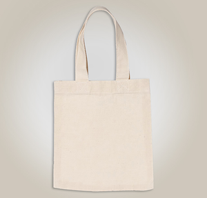 Small Lightweight Cotton Canvas Tote Bag - Natural
