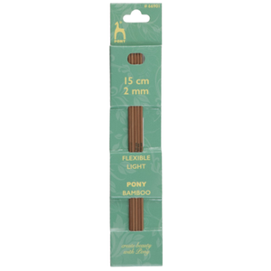 Pony Bamboo 15cm Double-Point Knitting Needles - Set of Five