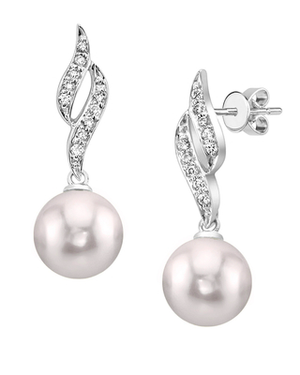 Akoya Pearl & Diamond Suzanna Earrings