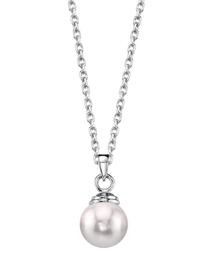 14K Gold Japanese Akoya Pearl Hope Pendant
