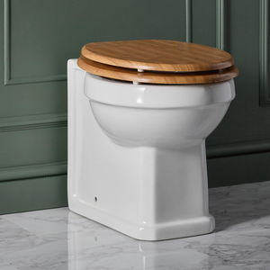 Milano Richmond - Traditional Back to Wall Toilet and Soft Close Seat - Brushed Gold