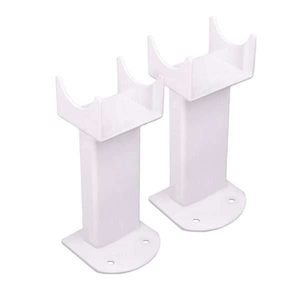 Pair of Flat Panel Designer Radiator Feet - White - GLO Idox Range