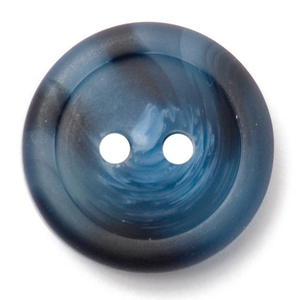 Milward Buttons - Size 17mm, 2 Hole, Mottled Effect, Blue, Pack of 3
