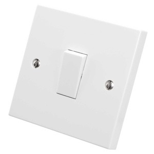 10A 1 Gang 2 Way Light Switch White