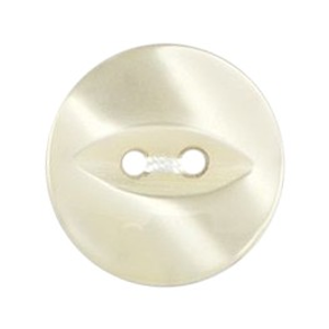 Milward Buttons - Size 16mm, 2 Hole, Pearl Effect, Pearl Cream, Pack of 5
