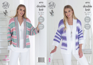 Cardigans in King Cole Cottonsoft Crush DK and Cottonsoft DK (4773) 