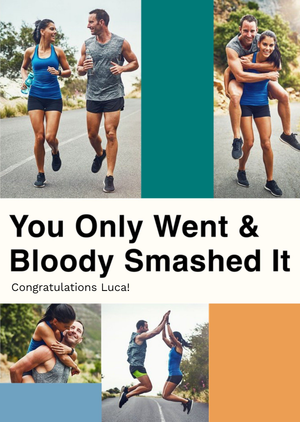 Colour Block Bloody Shamashed It Photo Upload Card