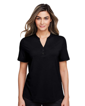 North End Embroidered Women's Jaq Snap-Up Stretch Performance Polo