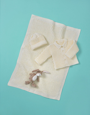 Jacket, Hat and Blanket in King Cole Big Value Baby 4 Ply (5561)