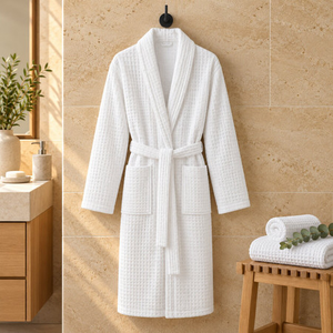 100% Cotton Lightweight Waffle Dressing Gown