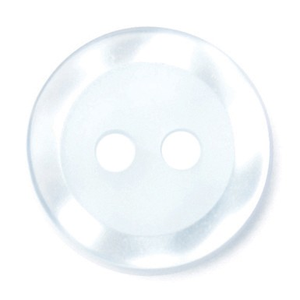 Milward Buttons - Size 11mm, 2 Hole, Pearl Effect, Pearl Blue, Pack of 7