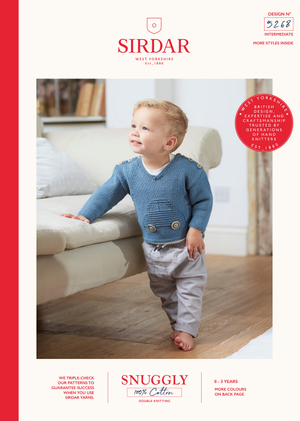 Car Jumper in Sirdar Snuggly 100% Cotton DK (5268)