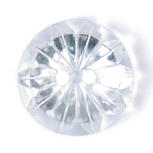 Milward Buttons - Size 17mm, 2 Hole, Diamond Effect, Clear, Pack of 3
