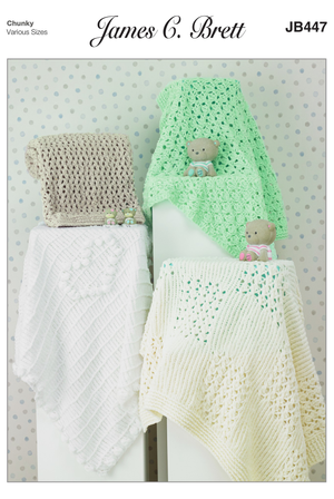 Blankets in James C. Brett Flutterby Chunky (JB447)