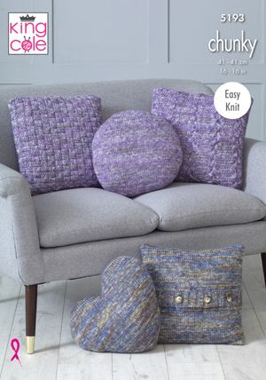 Cushions in King Cole Shadow Chunky (5193)