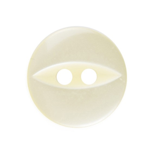 Milward Buttons - Size 13mm, 2 Hole, Pearl Yellow, Pack of 8