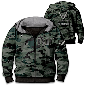 U.S. Air Force Camo Men's Hoodie Size Large (42-44)
