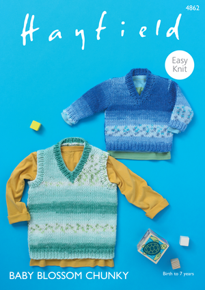 Sweater and Tank in Hayfield Baby Blossom Chunky (4862)