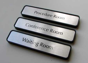 Custom Waiting Room Office Signs - 9" x 2"