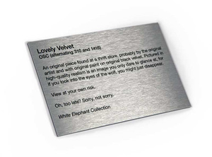 Metal Art Gallery Plaques