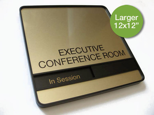 Conference Room Signs - 12" x 12" with Availability Tab