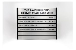 Directory Signs and Suite Room Signs 16" - 6 SLOT