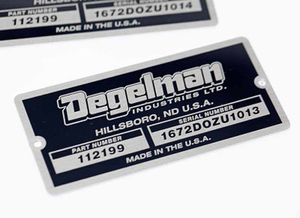 Outdoor ID & Equipment Plates - Gloss Black